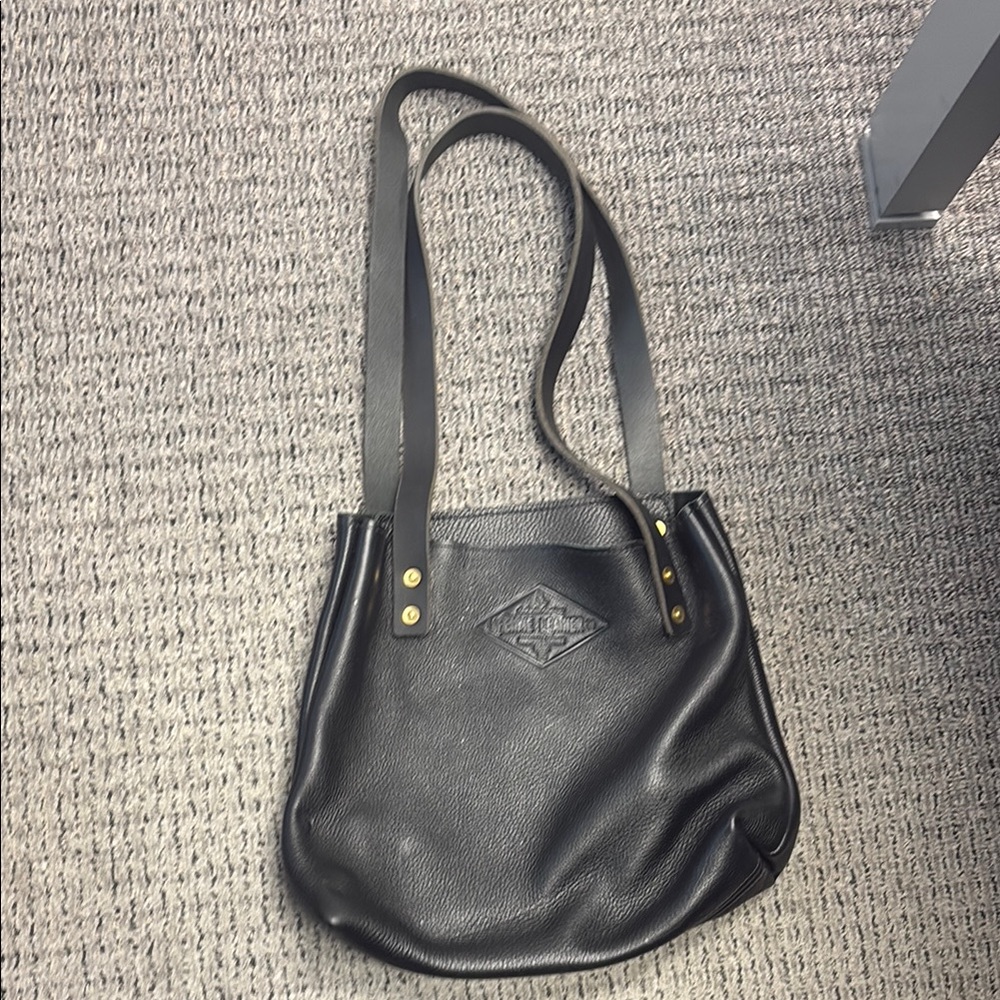 Black Leather Shoulder Bag